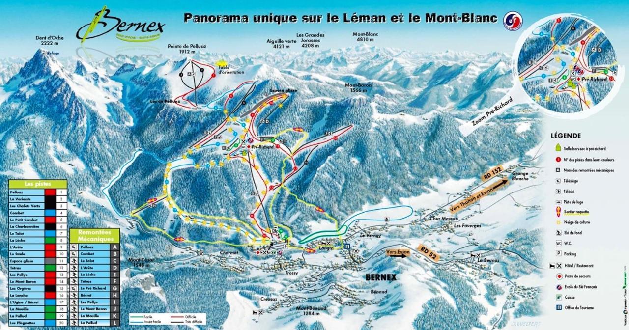 Appartement Au Pied Des Pistes, Avec Vue Sur La Montagne Bernex Exterior photo